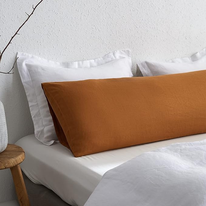 Simple&Opulence Body Pillow Cover 20" x 54", 100% Pure Linen, Ultra Soft and - Image 8