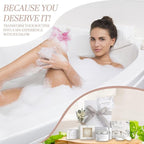 EXTALOW Spa Gifts for Women Bath and Body Gift Basket Mothers Day Gifts Coconut - Image 6