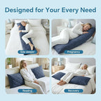 BEDELITE Cooling Body Pillow for Adults, Creative Ultra Soft Cool-Touch Quilted - Image 5
