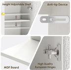HMstone Over The Toilet Storage Cabinet, Arched Bathroom Organizer and Storage - Image 5