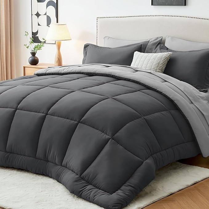 Sasttie King Size Comforter Set, 7 Pieces Bed in a Bag King, Complete Bedding by SASTTIE