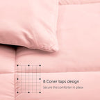 TEXARTIST Premium 2100 Series Queen Comforter All Season Breathable Pink - Image 5