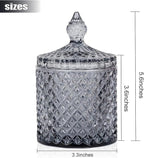 2 Pack Qtip Holder Thick Glass Apothecary Jars - Image 3