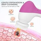 COSLUS Facial Cleansing Brush Silicone Face Scrubber: 7 in 1 FBS-D Electric - Image 3
