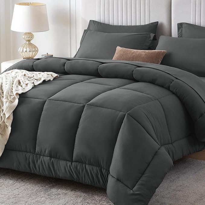 Sasttie California King Comforter Set, 7 Pieces Cal King Bed in a Bag, Complete by SASTTIE