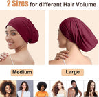 Satin Bonnet for Sleeping Night Cap, Adjustable Satin Lined Silk Bonnets Sleep - Image 2