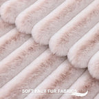 Pallene Faux Fur Plush Throw Pillow Covers 16x16 Set of 2, Luxury Soft Fluffy - Image 2
