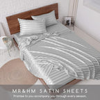 MR&HM Satin Bed Sheets, King Size Sheets Set - Image 7