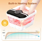 Pedicure Foot Spa with Bubble and Heat, Collapsible Foot Soaking Tub with - Image 5