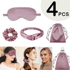 4Pcs Silk Sleep Masks Satin Eye Mask Silky Eyes Cover Blindfold Eyeshade - Image 2