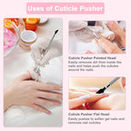 HOFASON 2PCS Cuticle Pushers and Nail Polish Remover, Stainless Triangle Nail - Image 4
