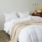 Simple&Opulence 100% Washed Linen Duvet Cover Set 78"x86" - Image 6