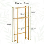 AmazerBath Bamboo Over The Toilet Storage Shelf, 2-Tier Over Toilet Organizer - Image 2