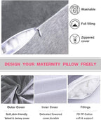 AS AWESLING 60in Full Body Pillow | Nursing, Maternity and Pregnancy Pillow | - Image 6