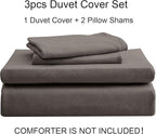 PURE ERA Jersey Knit Duvet Cover Set 100% T-Shirt Cotton Super Soft Comfy 3pc - Image 7
