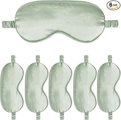 6PACK Silk Sleep Mask Satin Eye Masks Blackout Silky Eyeshade Cover Soft by WJingYiJia