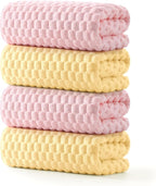 REDKISS Microfiber Bath Towels Set of 4-27x55 Inch Large Waffle Bath Towels by REDKISSOnline