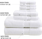 Madison Park 800GSM Bathroom Towel Set of 8 100% Cotton Bath Towel Set - Image 4