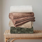 EVERGRACE Velvet Quilt Set King Size, Luxurious Soft Striped Channel Bedding Set - Image 7