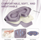 99% Fully Block Out Light Eye Sleep Mask, 3D Deep Contoured Eyes Cover Zero - Image 3