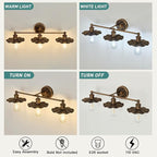 ZGLAOJT 3 Light Vintage Vanity Light Oil Rubbed Bronze Bathroom Light Fixtures - Image 4