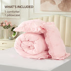 BEDELITE Baby Pink King Size Comforter Set - Image 7