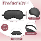 20 Pieces Silk Sleep Mask with Adjustable Strap, Women Men - Image 2