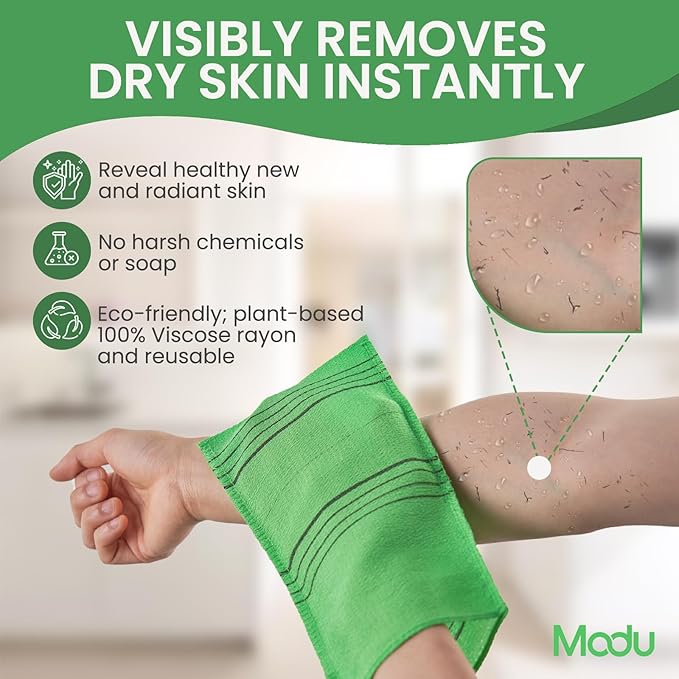 Modu Korean Exfoliating Mitts Small 6PCS – Exfoliating Gloves Body Scrubber - Image 3