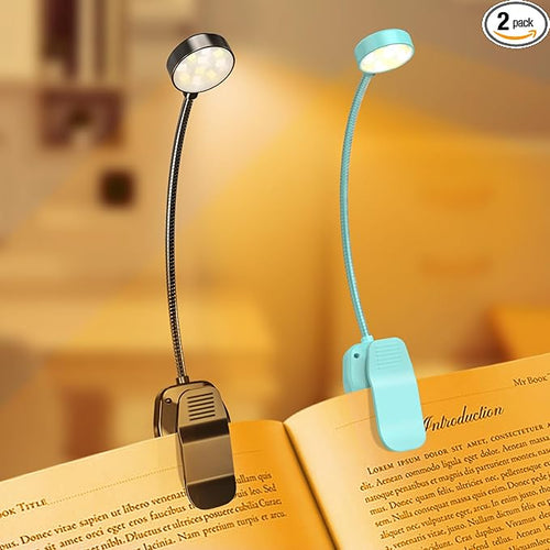 2 Packs Rechargeable Book Reading Light by KTEBO
