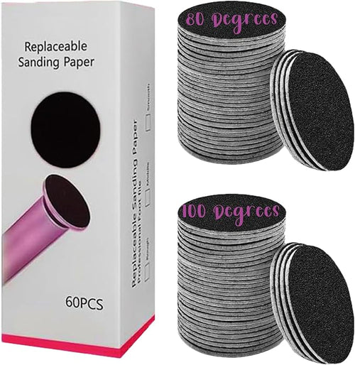 60 Pieces Replacement Sandpaper Disks Set Discs by Gifthere