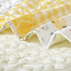 YIKUSH Quilt Sets Twin Size Floral Quilt Set 2 Pieces Bedding Set Bedspreads - Image 5
