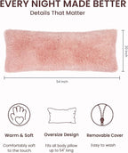ZonLi Fuzzy Body Pillow Cover, Faux Fur Long Pillow Cover - Image 4