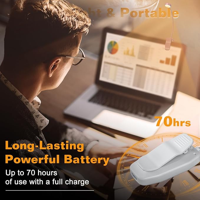 2 Packs Rechargeable Book Reading Light - Image 5