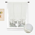 DriftAway Double Layer Linen Blackout Tie Up Curtains Thermal Insulated Fully by DriftAway