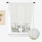 DriftAway Double Layer Linen Blackout Tie Up Curtains Thermal Insulated Fully by DriftAway