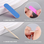 SUTOKAKA 20Pcs Press On Nail Tools Kit, Disposable 5-in-1 Nail Prep Application - Image 4