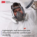 3M Full Facepiece Reusable Respirator 6800, Large Lens, ANSI High Impact Eye - Image 3