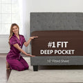 King Fitted Sheet King Size Fitted Sheet Only Deep Pocket – Real 16” Fitted Bed by DeaLuxeBedding