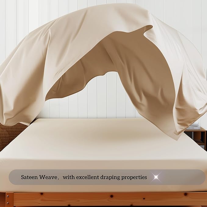 Cotton Flat Sheets Only, 600 TC 100% Cotton Flat Sheet Top Sheet Only, TwinXL - Image 9