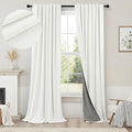 120 Inches Extra Long Curtains for Living Room 2 Panels Faux Linen Darkening by Pitalk