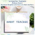 Thboxes Writable Habit Tracker Calendar, Undated 18 Months Daily, Monthly Habit - Image 7