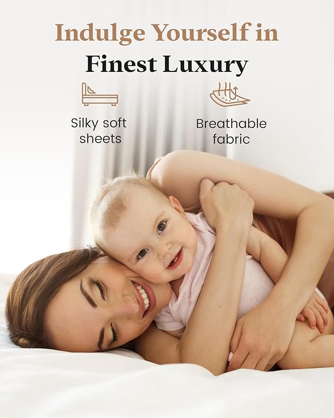 1000 Thread Count White Full Fitted Sheet Only 16” Deep Pocket Full Fitted - Image 4