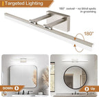 SOLFART Bathroom Lights Over Mirror: 32 Inch Bathroom Vanity Light- Brushed - Image 3