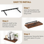 40 Inch Floating Shelves for Wall, 9.3 Inch Deep Shelves for Books & Decor - Image 7