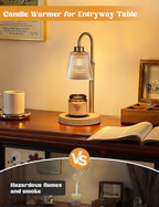 Innqoo Wood Color& Clear Candle Warmer Lamp - Image 5
