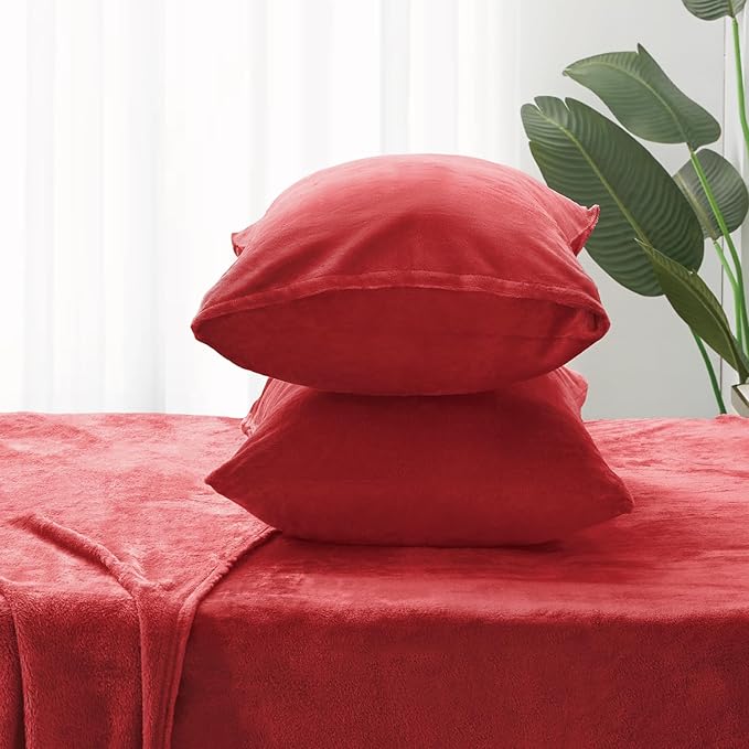 BEDELITE Flannel Sheets Queen Size Red - Image 7