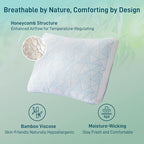 Cotelovo Shredded Memory Foam Cooling Soft Bamboo Viscose Pillow Adjustable - Image 4