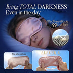 LULUSILK 100% Mulberry Silk Sleep Mask, Lavender Silk Eye Cover - Image 4