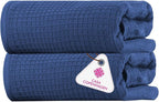 CASA COPENHAGEN Waffle 2Pcs 100% Egyptian Cotton Large Designer Bathsheet by CASACOPENHAGEN
