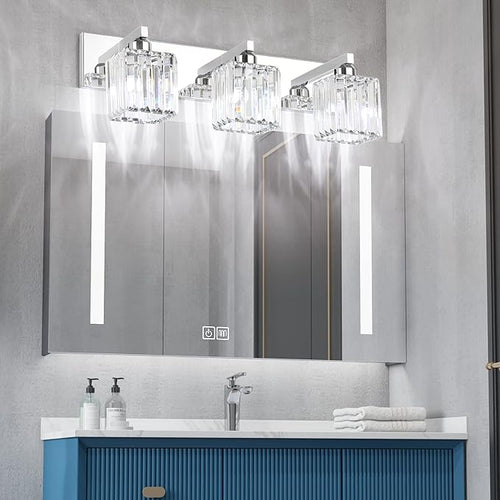 Aipsun Vanity Light Fixtures Crystal Bathroom Lighting Fixtures Chrome Vanity - Image 2